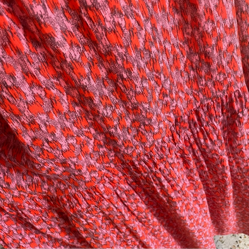 JOIE Red Print Sleeveless Maxi DRESS! Fully lined! Good condition! Lg - Picture 6 of 11